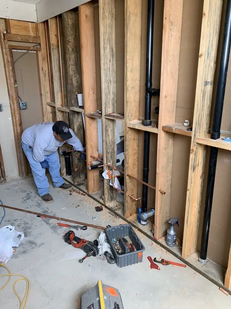 Commercial rough-in plumbing for Gas Line Repair in Brookhaven